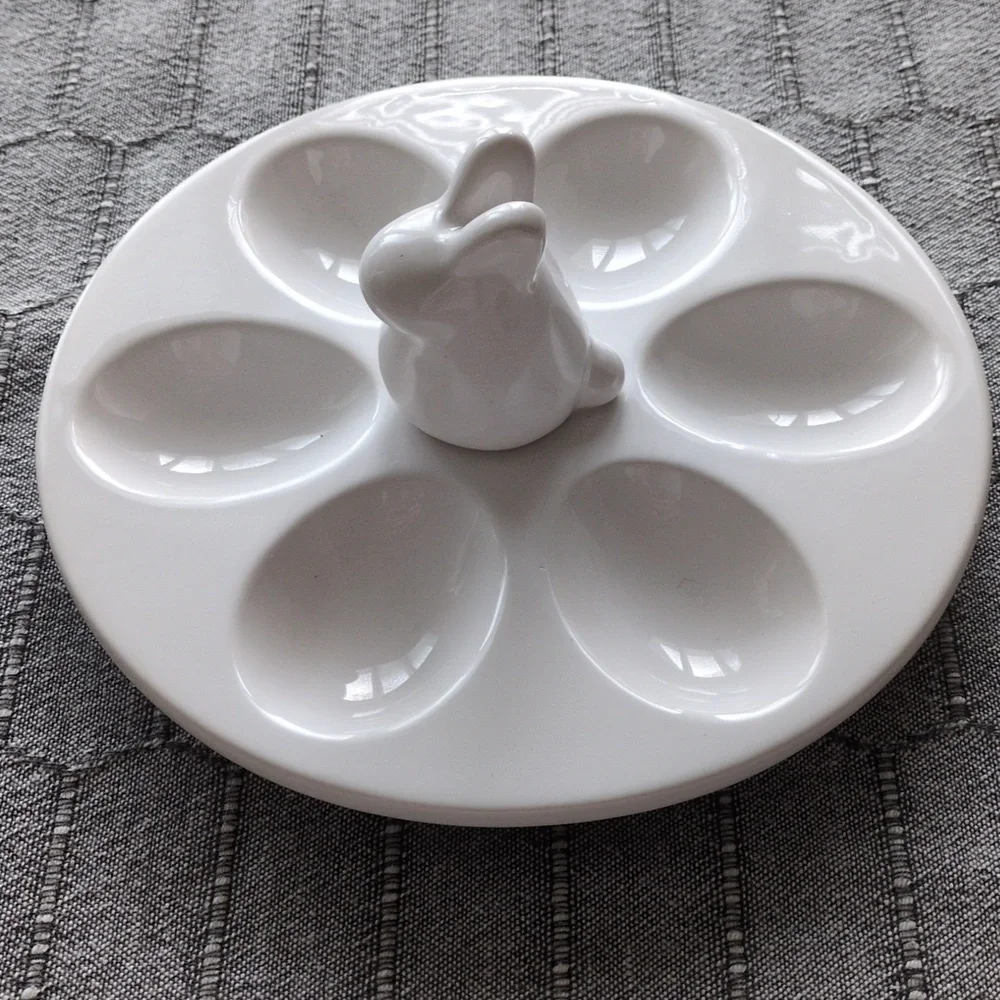 Deviled egg plate bunny serving dish Tag Brunch